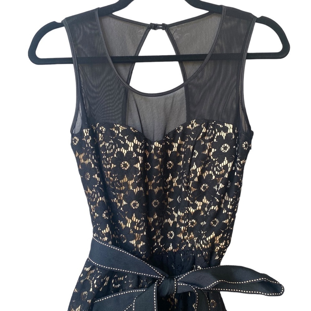Windsor Lace Mini Dress Size S Mesh Bow‎ Sweetheart Neckline Fairy Coquette Prom - Picture 3 of 10